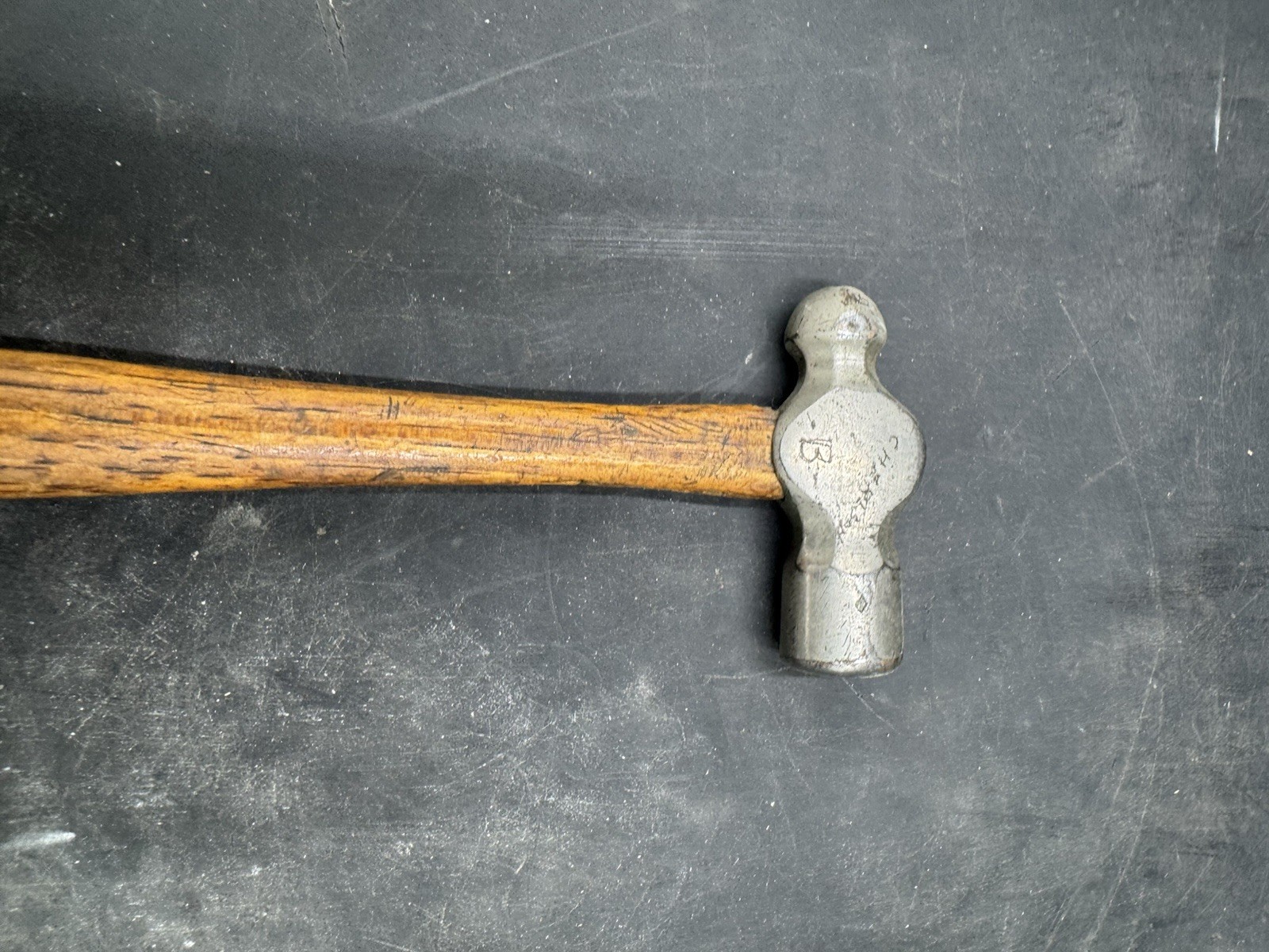 Small Antique Ball Pein Hammer Branded DE