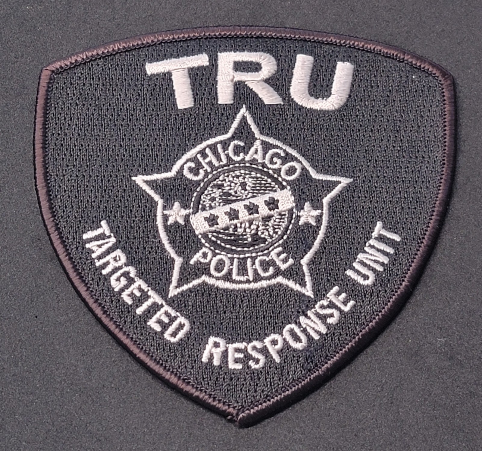 CHICAGO POLICE SHOULDER PATCH: Targeted Response Unit (TRU) Black