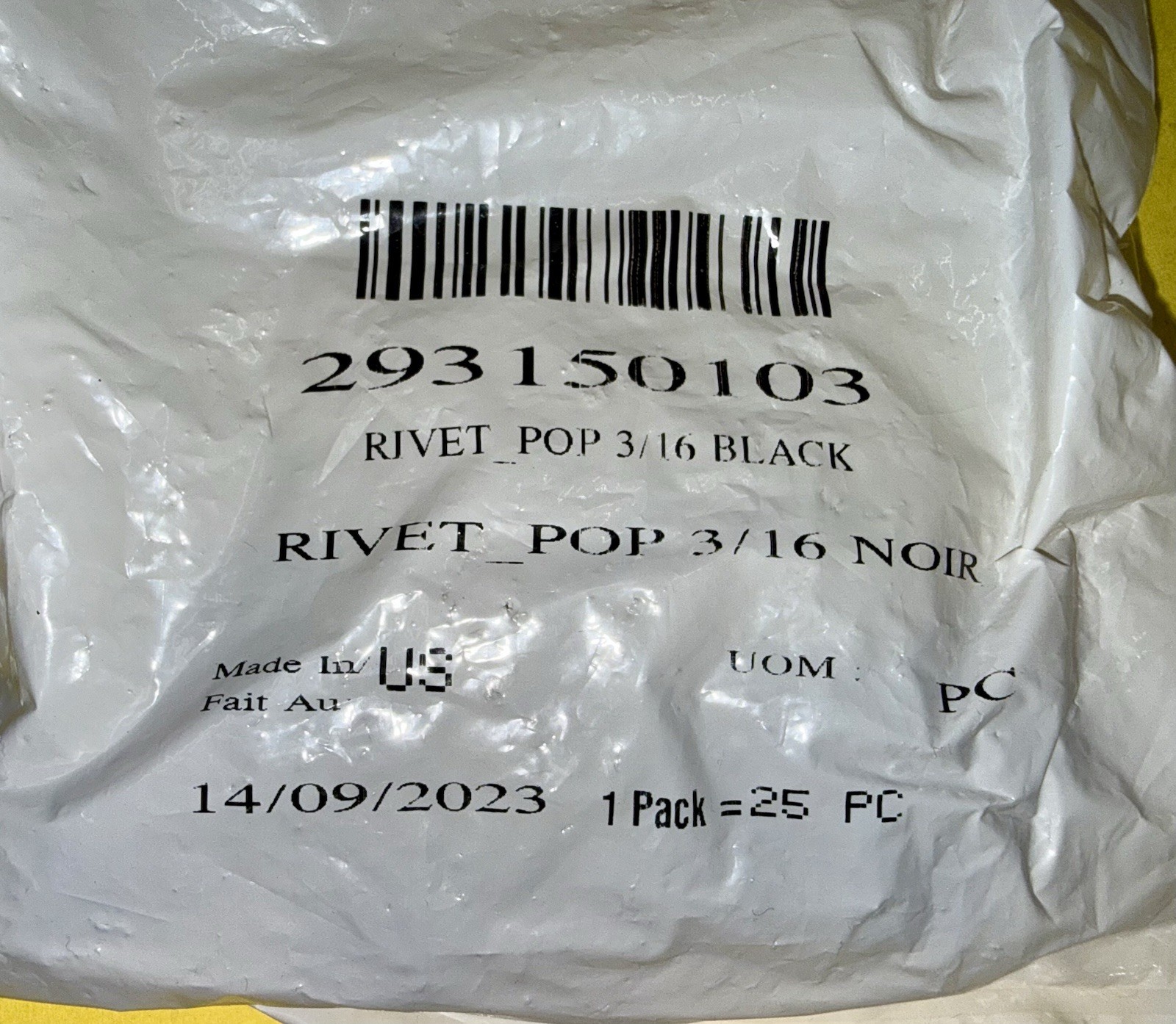 BRP OEM SkiDoo 3/16" pop rivet 293150103/293150291 (pk of 5) new