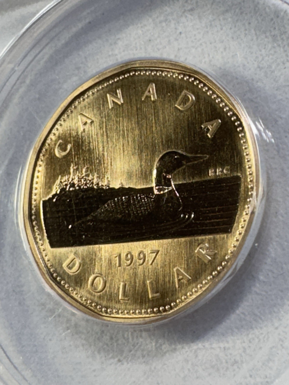1997 Canada $1 Loonie Graded MS 68 by ANACS Specimen
