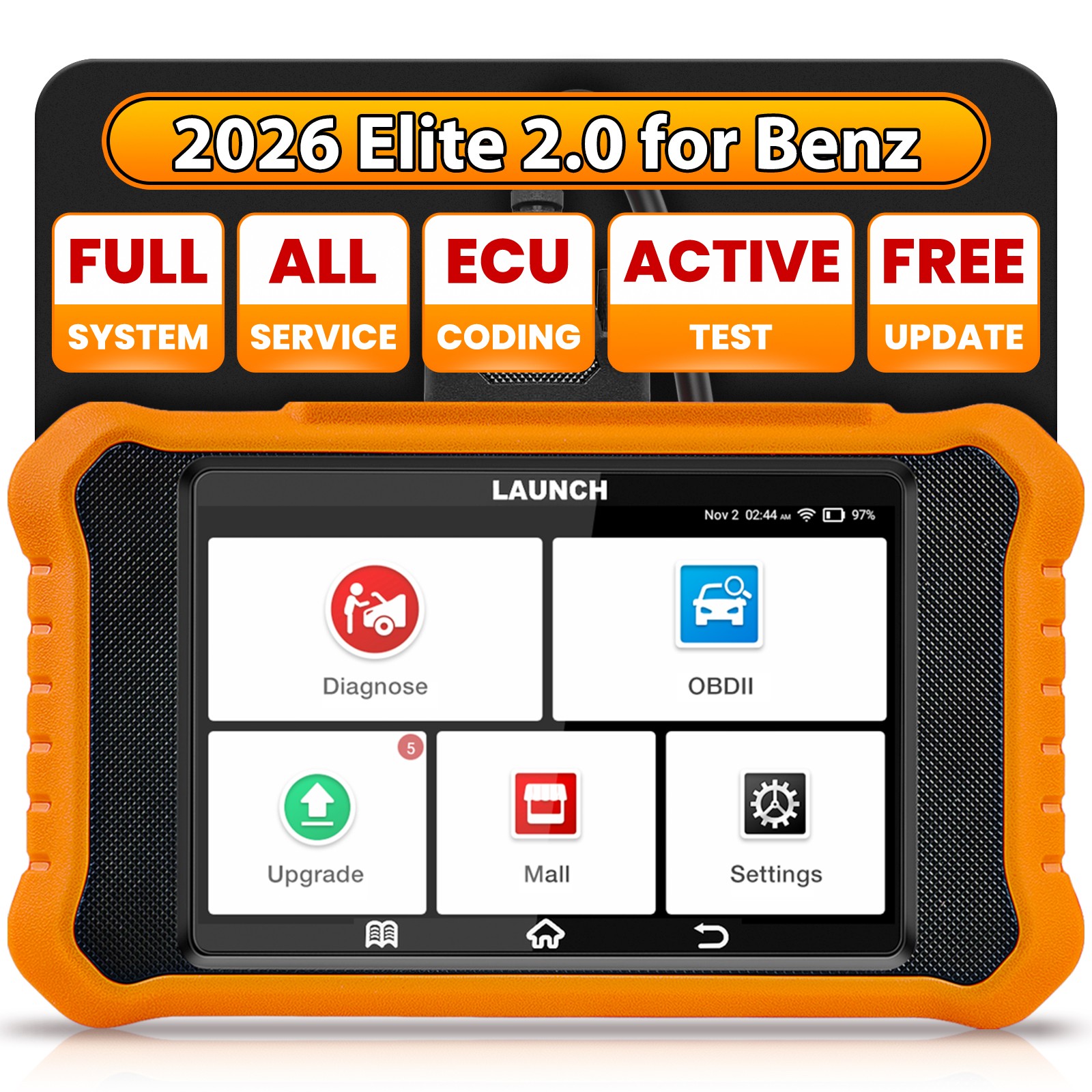 LAUNCH X431 CRE 2.0 for Mercedes-Benz OBD2 Scanner Car Scan Diagnostic Tool USA