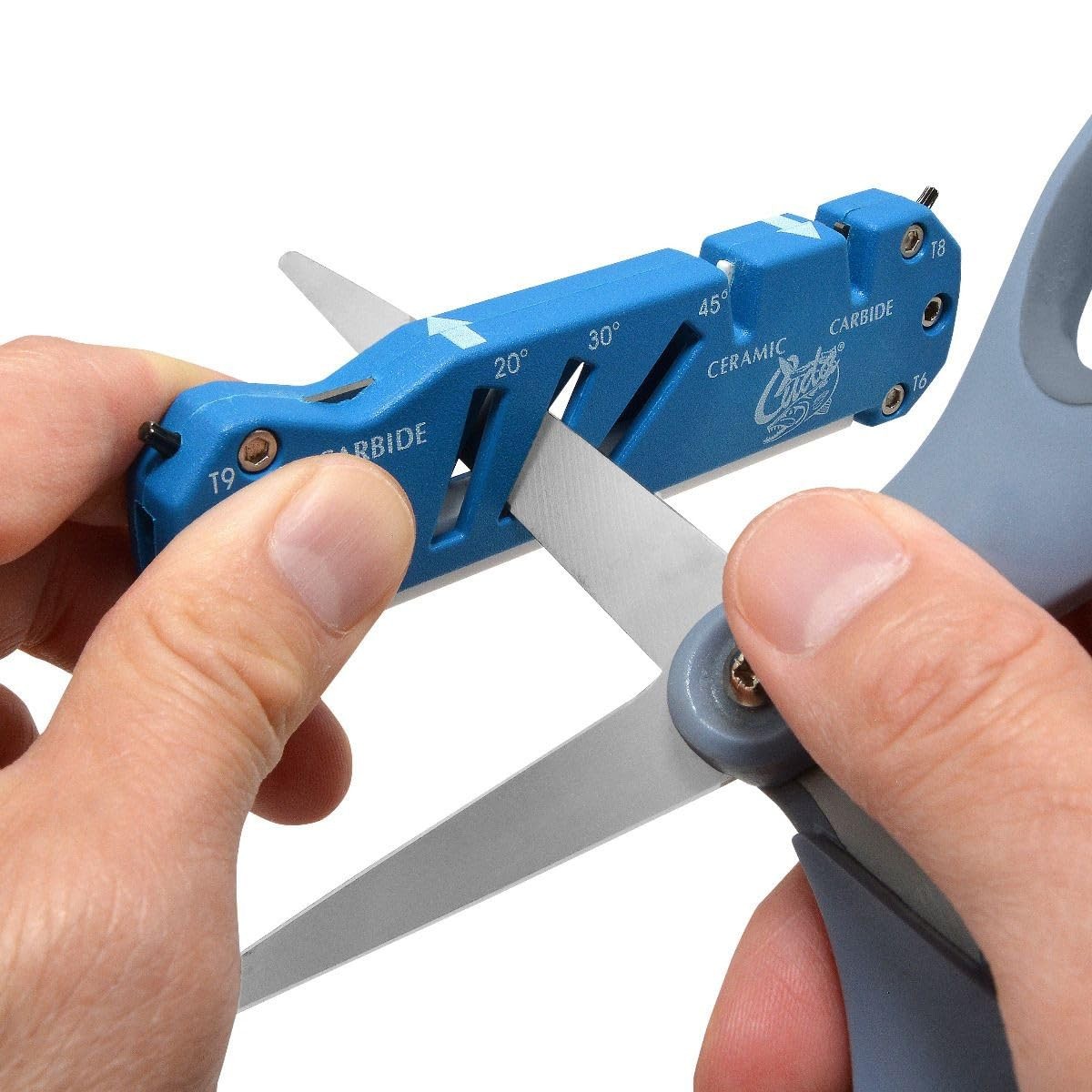 Cuda Knife Shear Hook Sharpener - Carbide & Ceramic Multi-Angle Fishing Tool