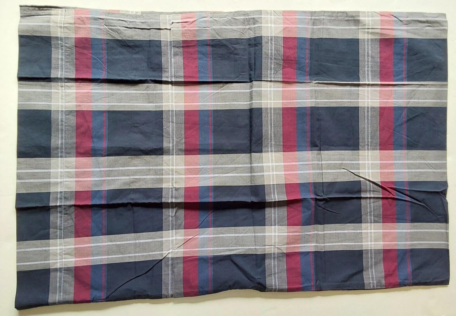 New Pottery Barn Teen Plaid Pillowcase Cotton 20x30 Boys Men Black Red Blue PB