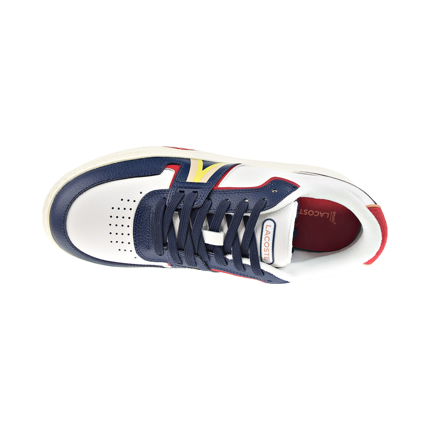 Lacoste L001 SMA Synthetic Men's Shoes White-Blue-Red 744SMA0068-286