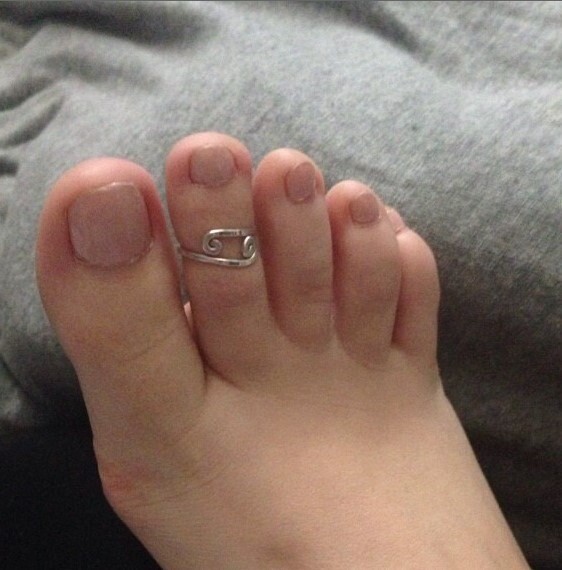 New Year GIFT Solid Metal Women's Adjustable Toe Ring 925 Silver
