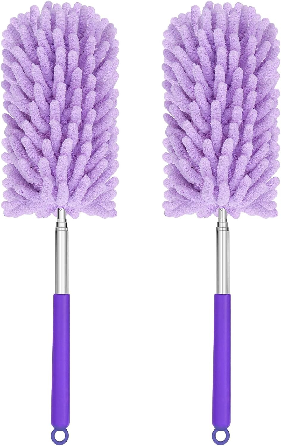 360° flexible handheld duster with extension rod, washable.
