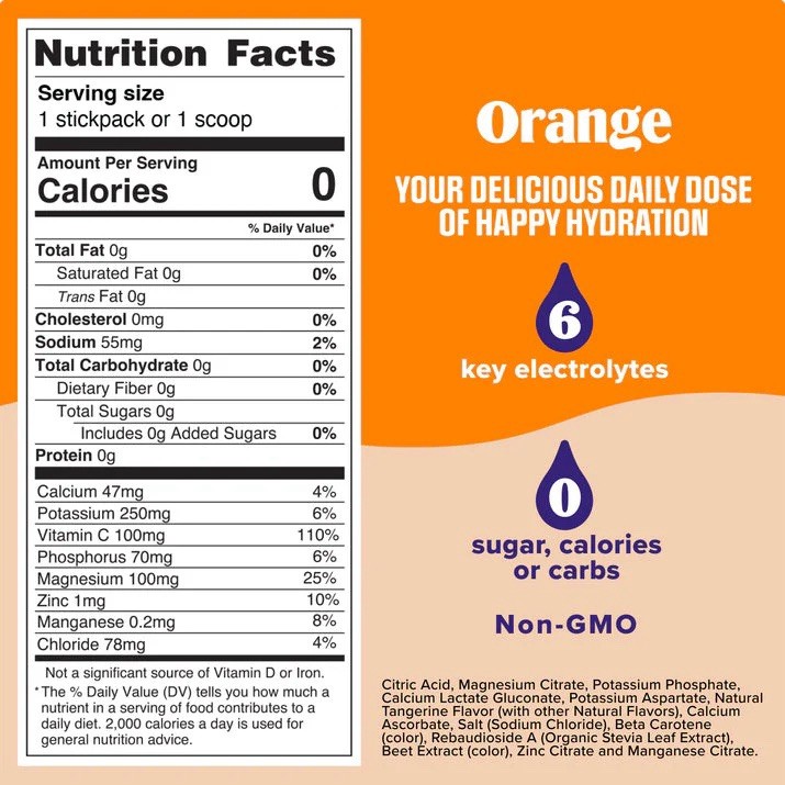 ULTIMA REPLENISHER ORANGE ELECTROLYTE HYDRATION POWDER CANISTER 30 Servings