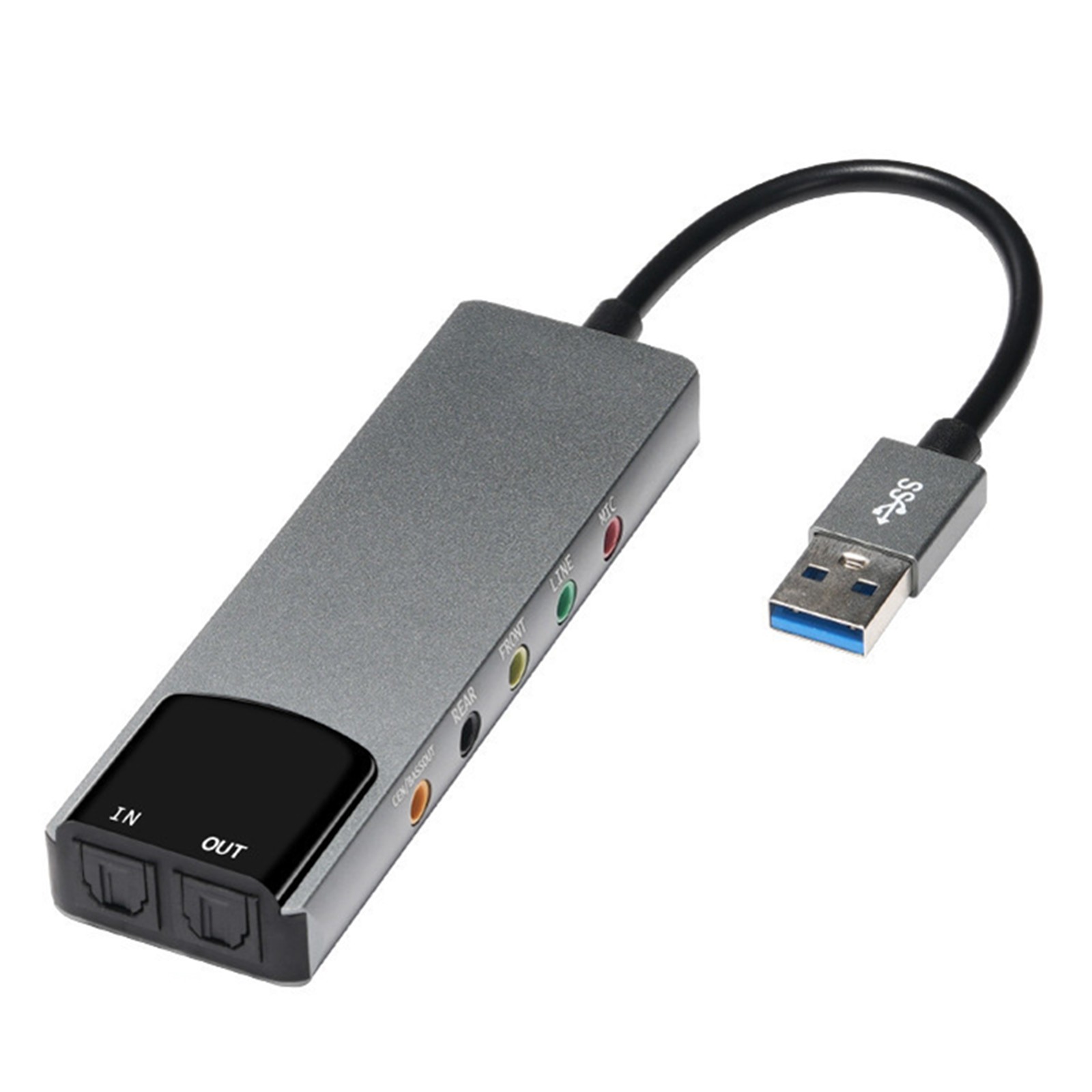 USB Sound Card 5.1 Channel External Multi-Function Audio Card SPDIF Optical