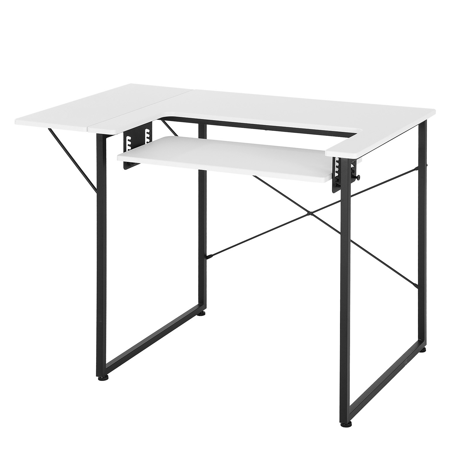 VEVOR Sewing Table Multipurpose Sewing Machine Table with Foldable Side Shelf