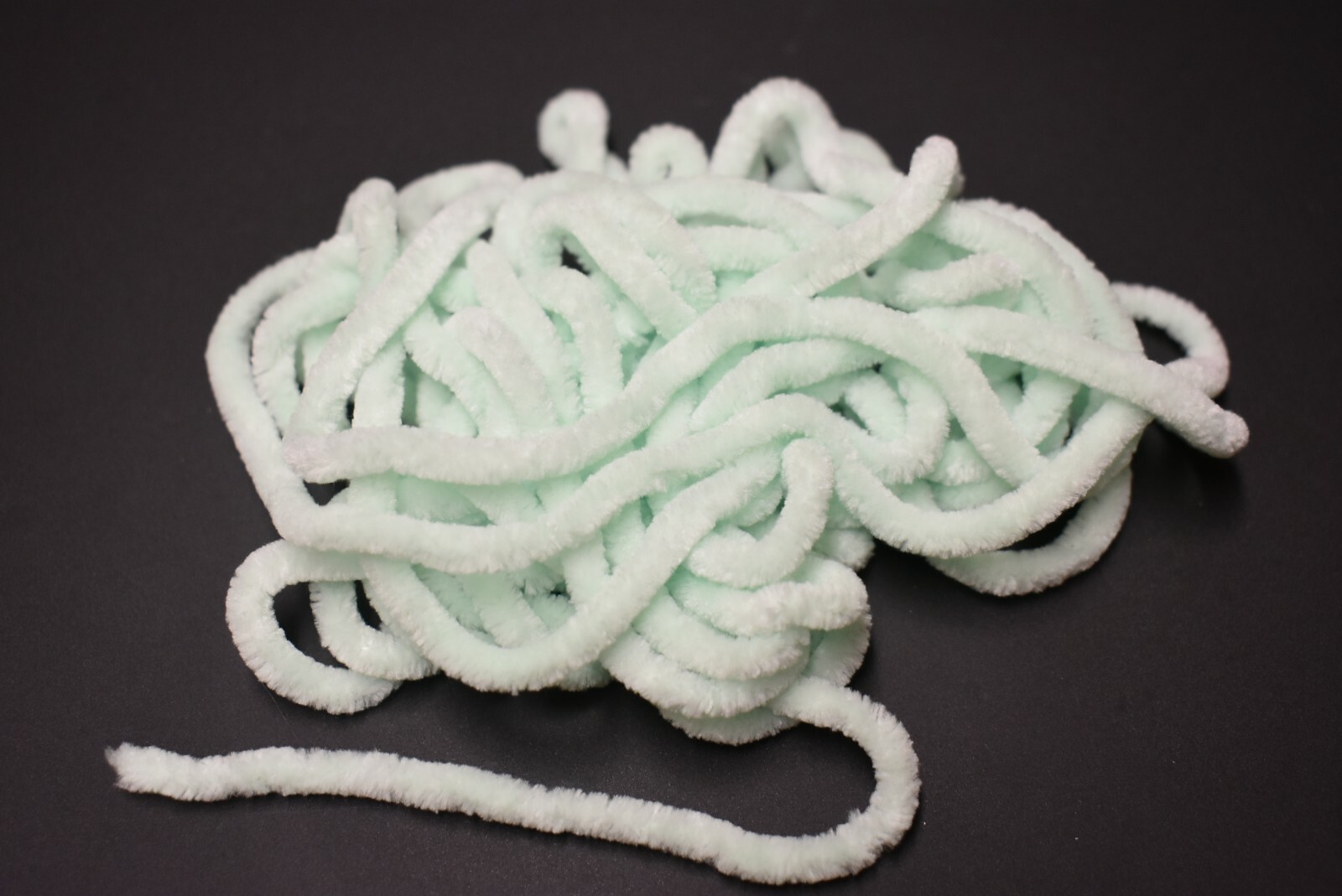 5 Yards 1/4"  LIGHT MINT GREEN  Round Chenille for Fly Tying