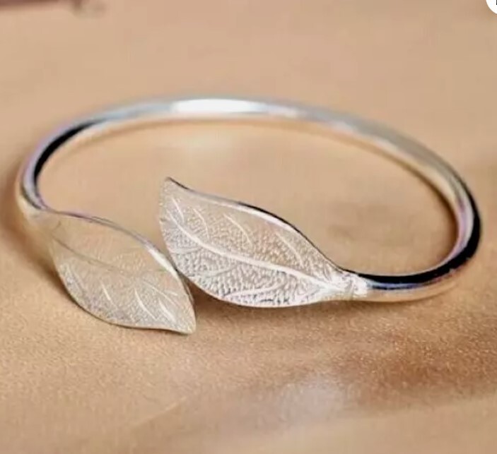 Christmas GIFT 4 WOMEN'S Adjustable Solid Metal Charm "LEAF" Toe Ring 925 SS