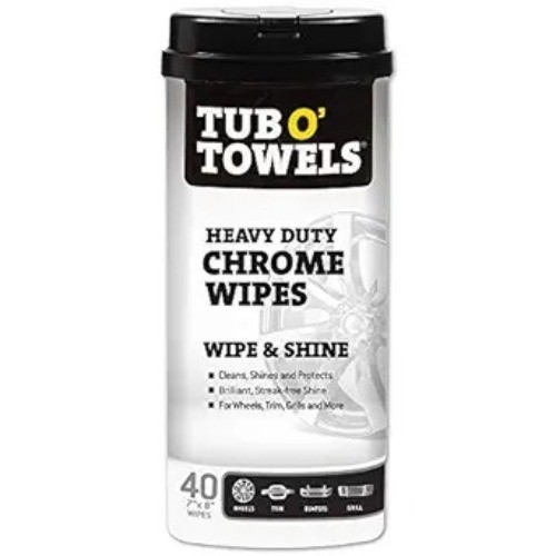 Heavy Duty Chrome Wipes - Clean, Shine & Protect Chrome, Aluminum, Copper, and B