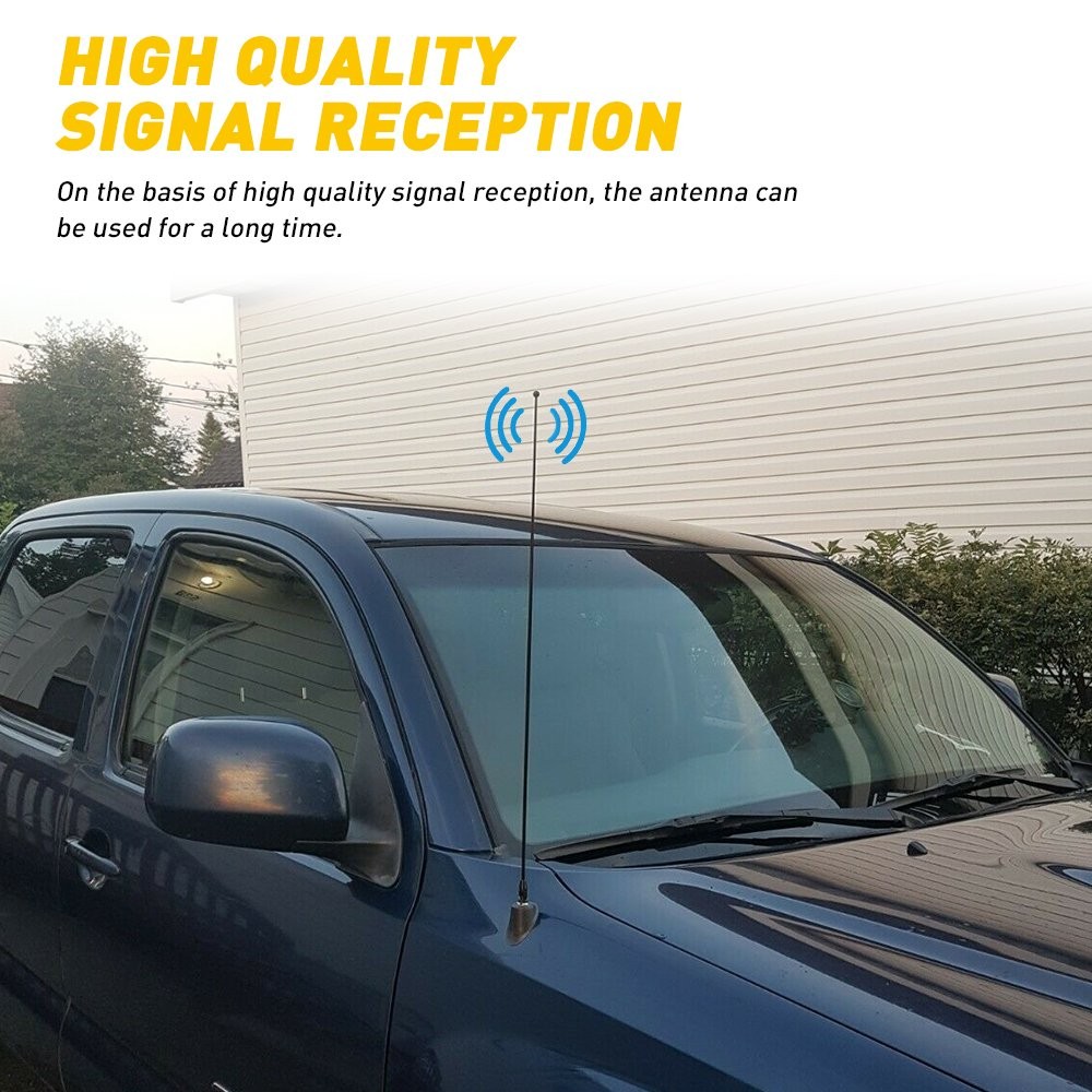 21" Black Stainless Antenna Mast Power Radio AM/FM for TOYOTA TACOMA 1995-2016 A