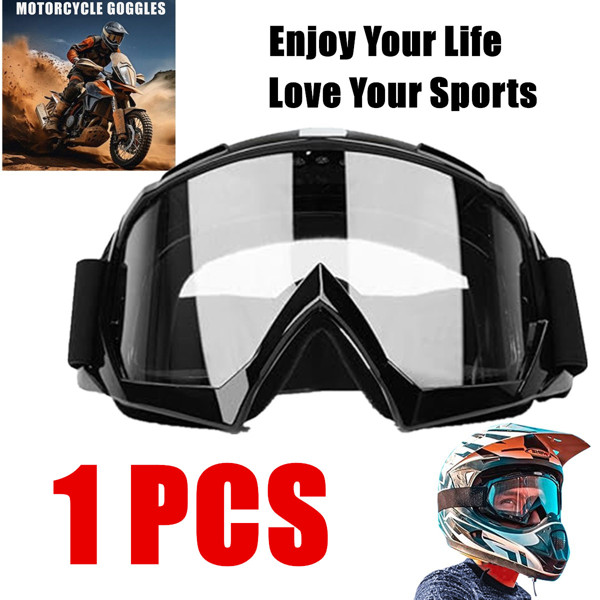 Black Windproof Scratch Proof Dust-Proof Motorcycle Riding Skiing Racing Goggles
