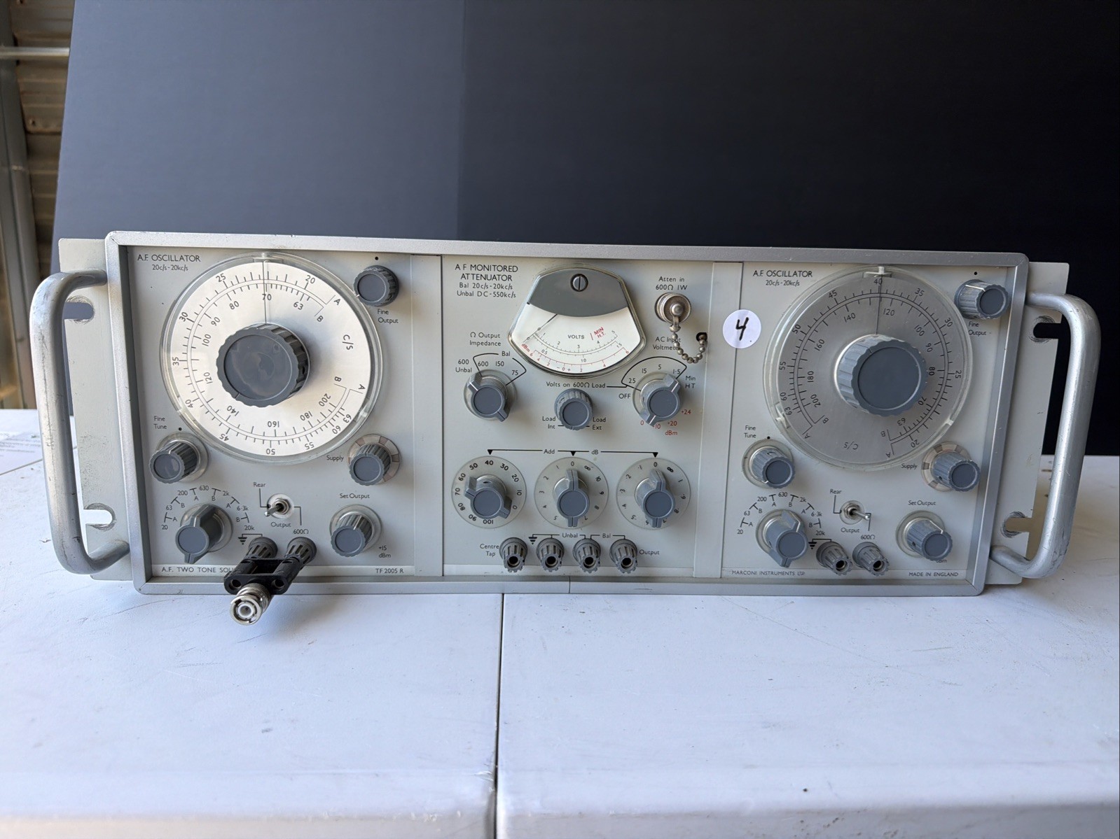 Marconi TF2005R AF Oscillator Audio Frequency Generator Untested Vintage A.5