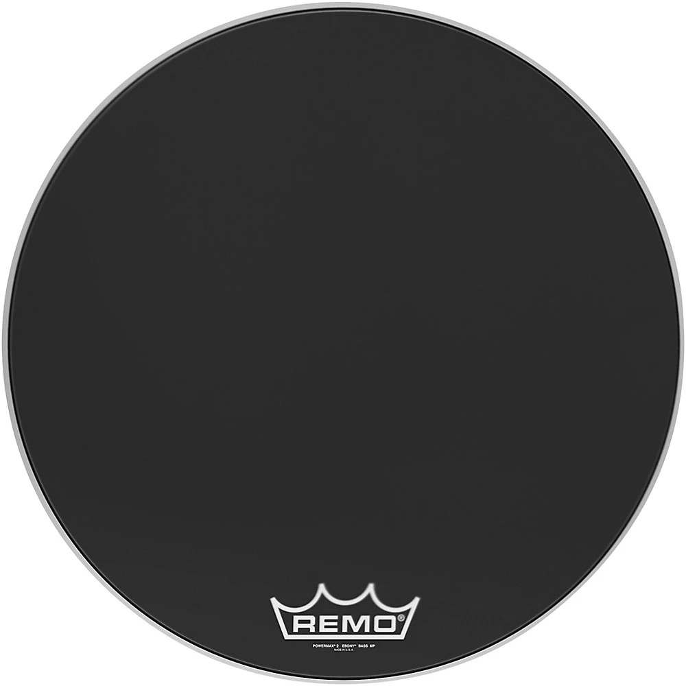Remo Powermax 2 Ebony Crimplock Bass Drum Head 28 in. LN