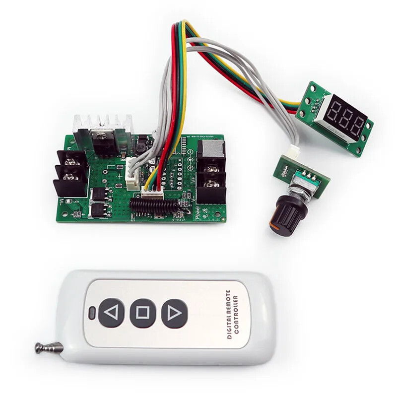 433M Wireless Remote Control DC Motor Speed Regulator 12V24V PWM Stepless Speed