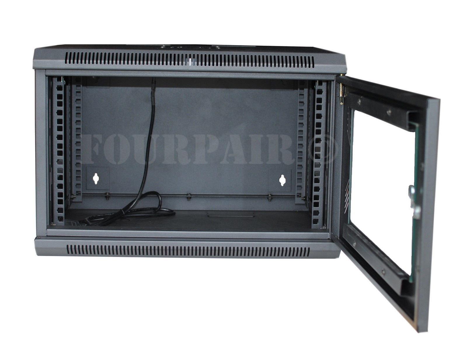 6U Wall Mount IT Server Network Cabinet Data Rack Locking Glass Door 24" Deep