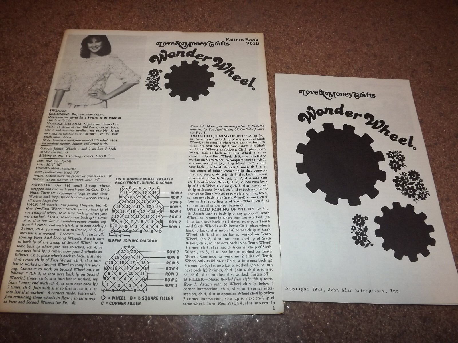 Love & Money John Alan Loom Patterns, Instructions for  Wonder Wheel