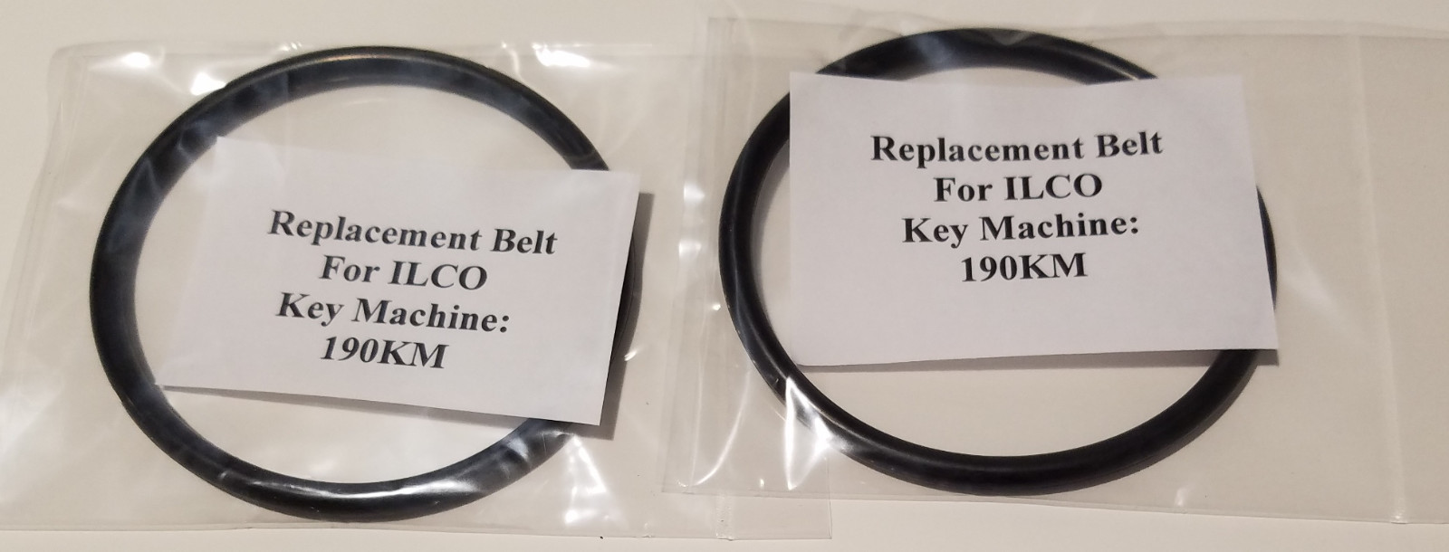 Qty 2 - Replacement Part: Drive Belt for Ilco 190KM or for Vintage Ilco 190KM