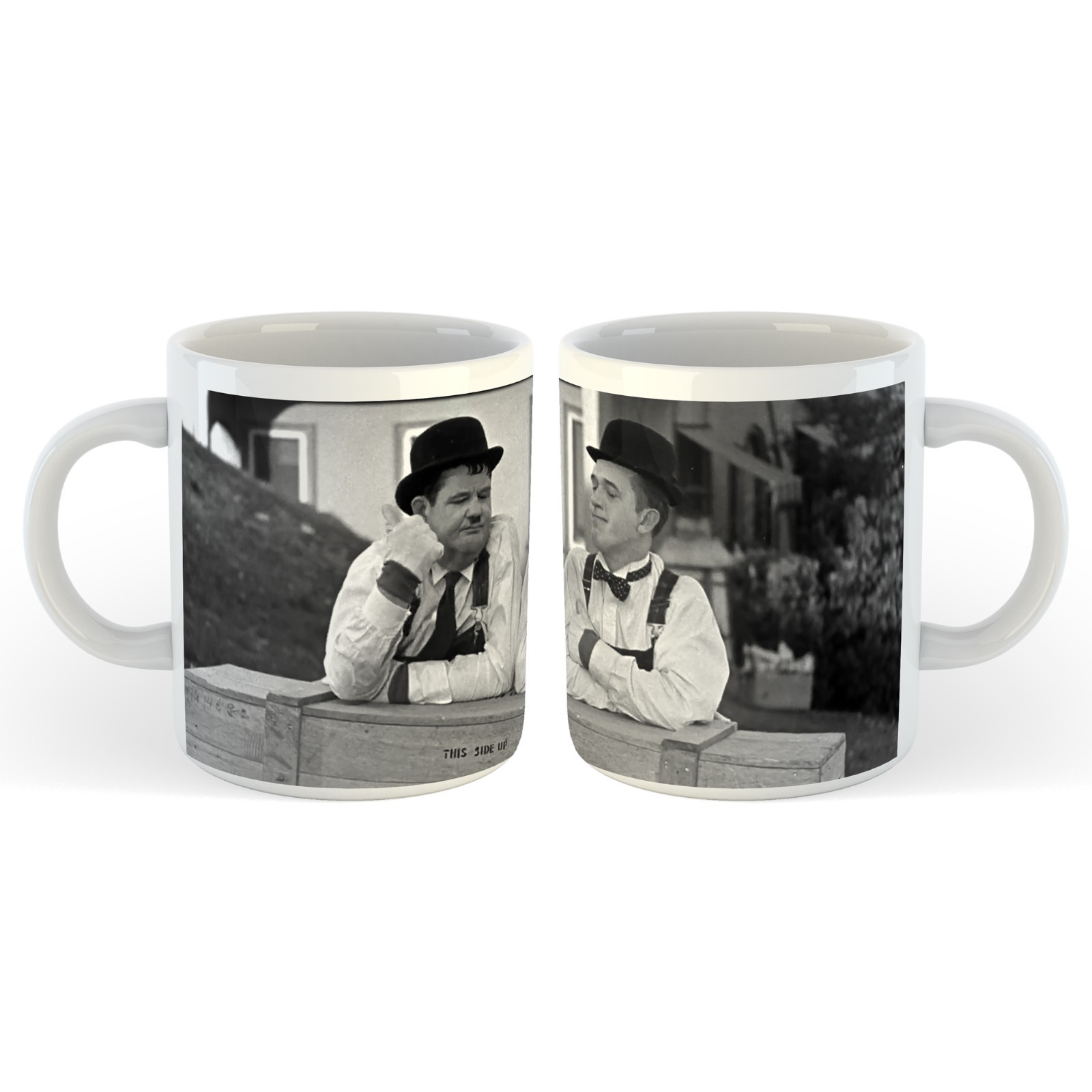 11oz Ceramic Mug-Laurel & Hardy - Comic Duo -Silent Movie - Film Gift