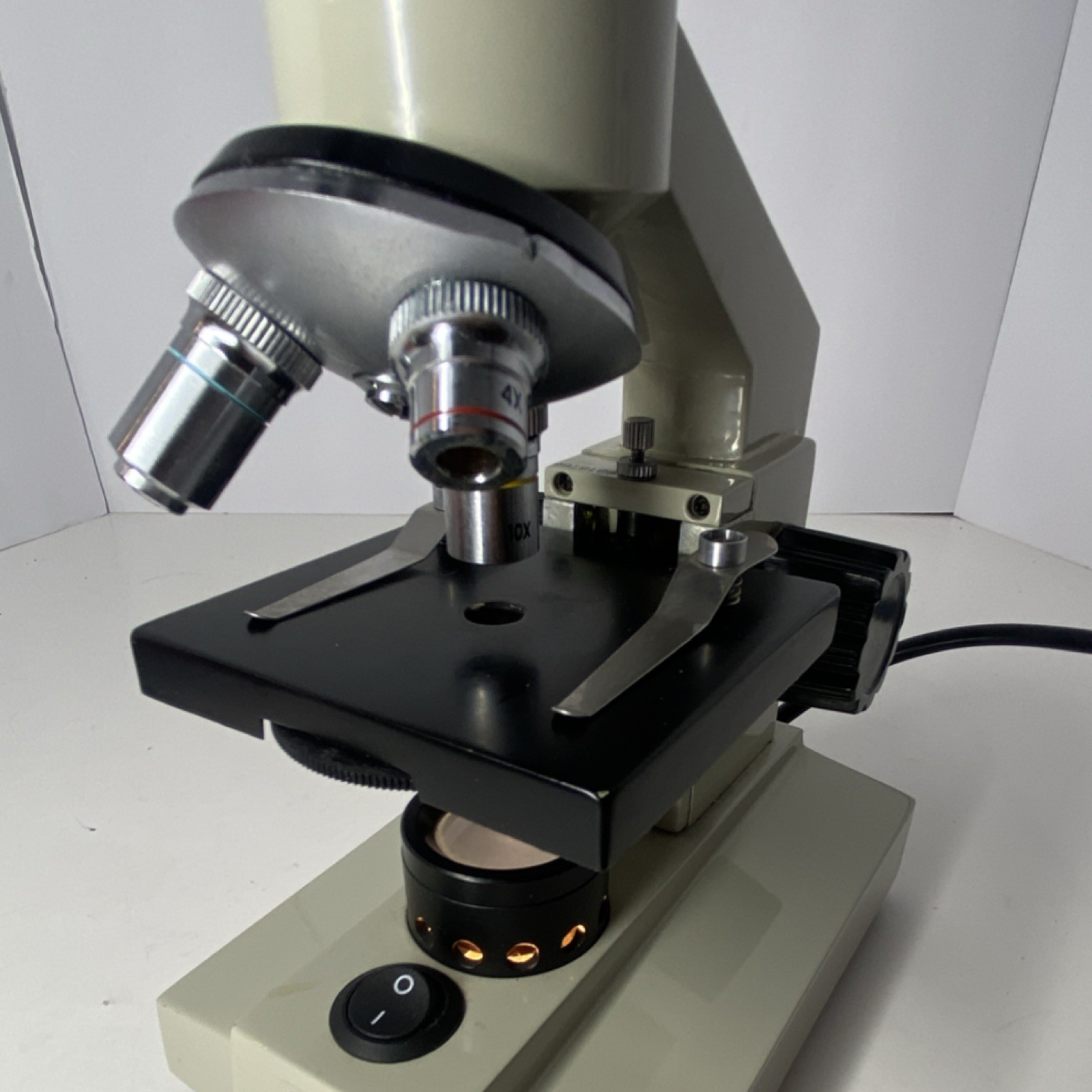 National WF10X Monocular Upright Compound Microscope 4X,10X,40X