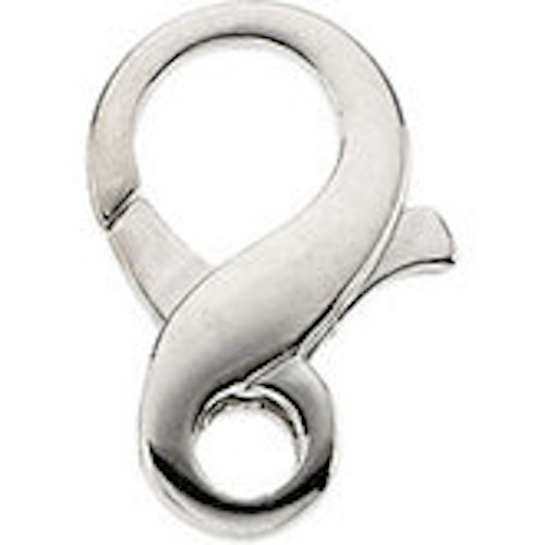 Solid Sterling Silver Figure 8 Clasp With Ring (10, 15, 20mm)