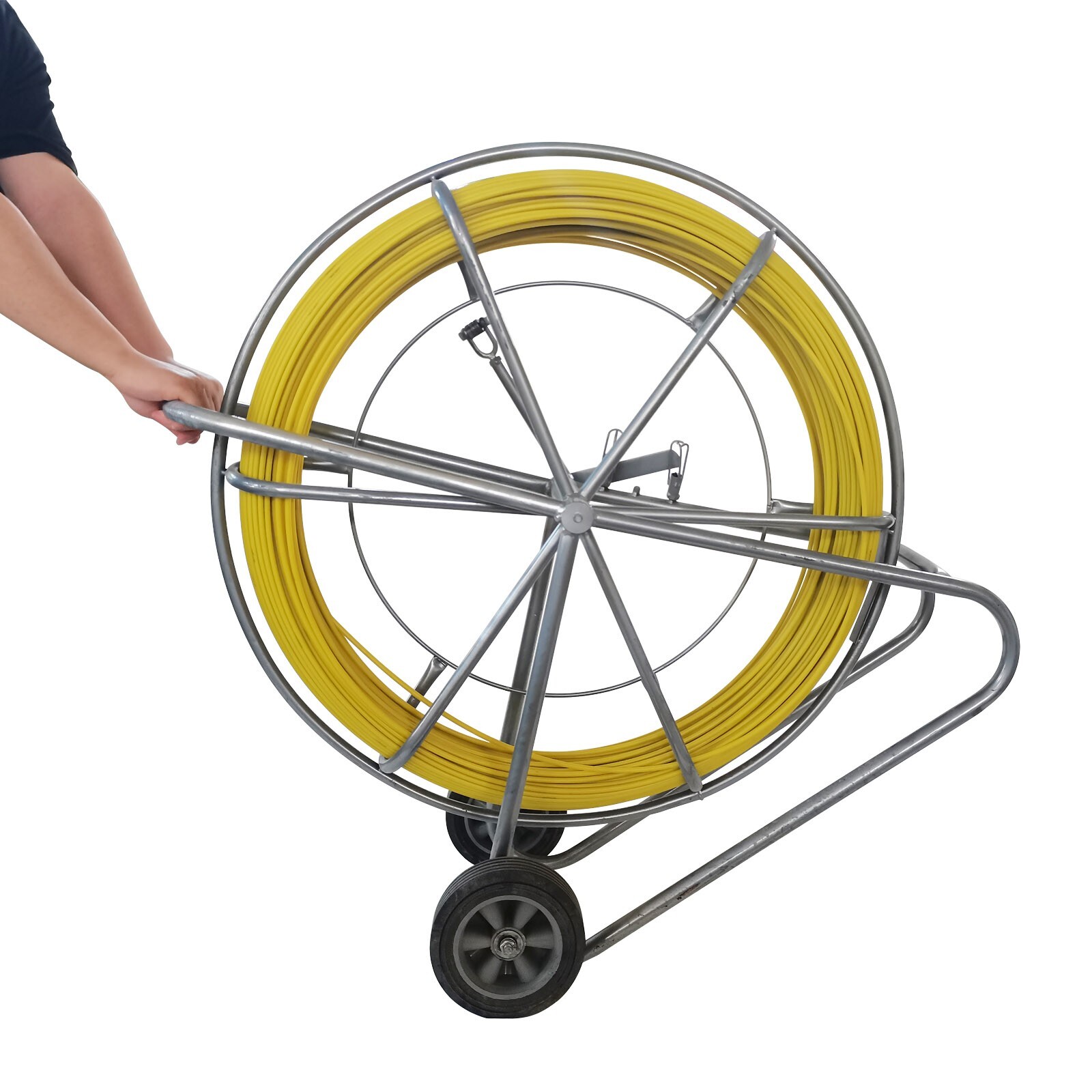 12mmx393ft Fish Tape Fiberglass Wire Cable Running Rod Duct Conduit Puller for P