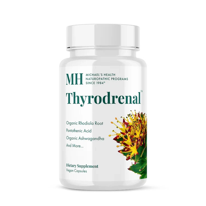 MK Michael's Health Naturopathic Thyrodrenal Adrenal 120 Vege Caps - Newest Exp.