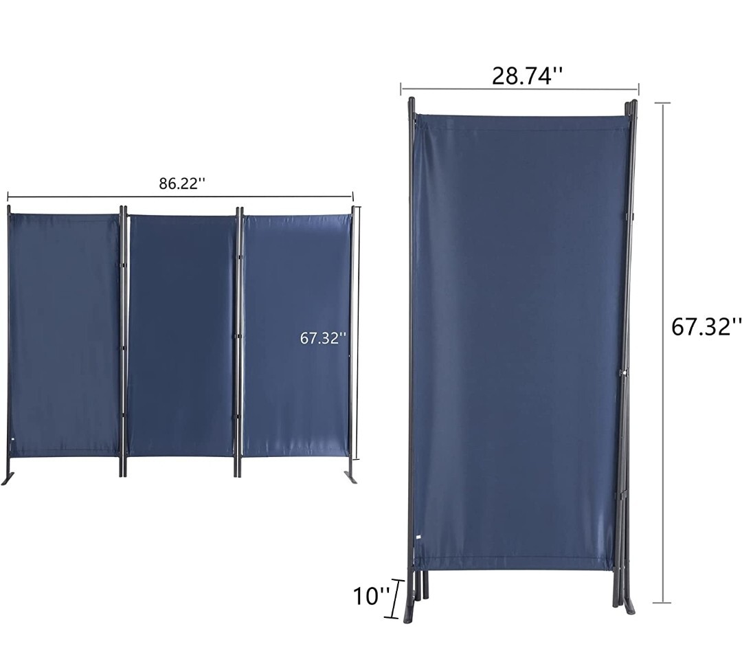 3 Panels Blue Divider