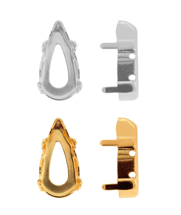 Superior PRIMERO Fancy Stones Settings Fits to 4322 Teardrop Crystals