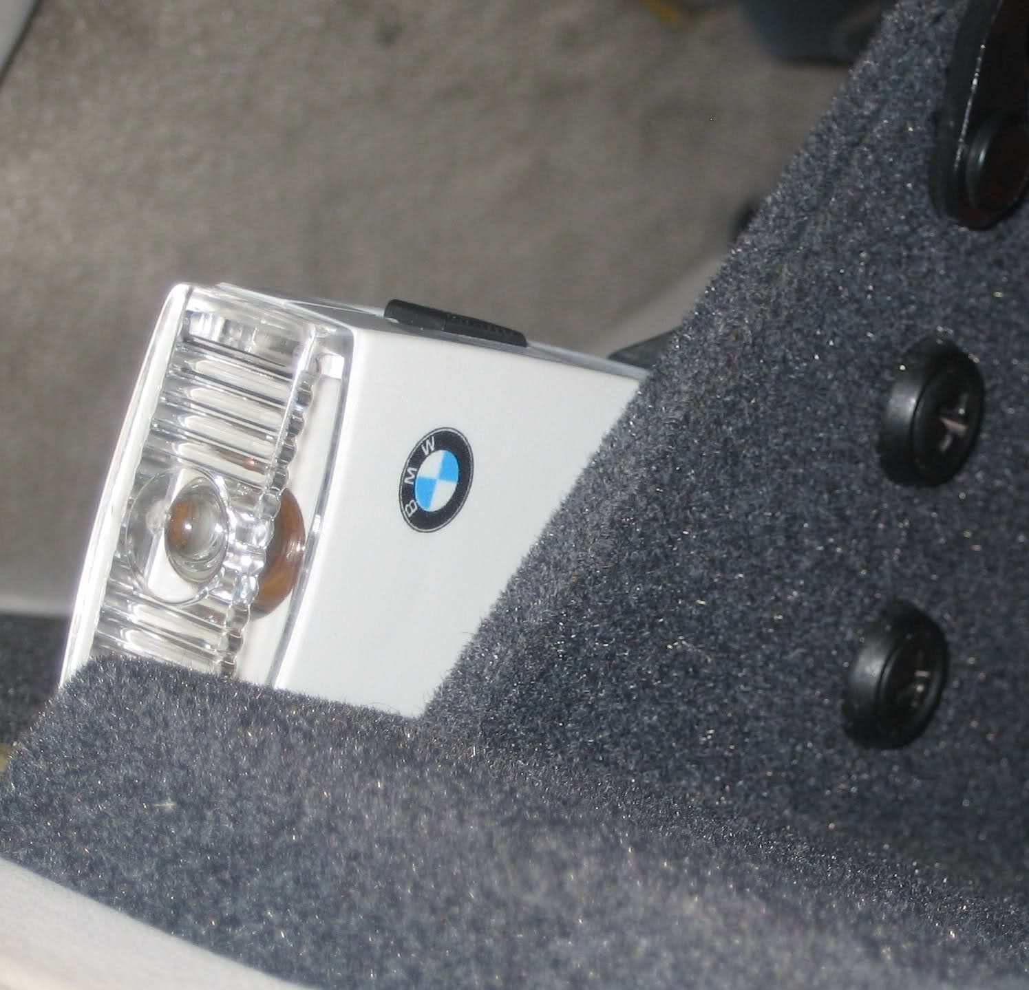 BMW Glove Box White Flashlight Auxiliary Power Adapter - 80-90s - E30 E36 etc.
