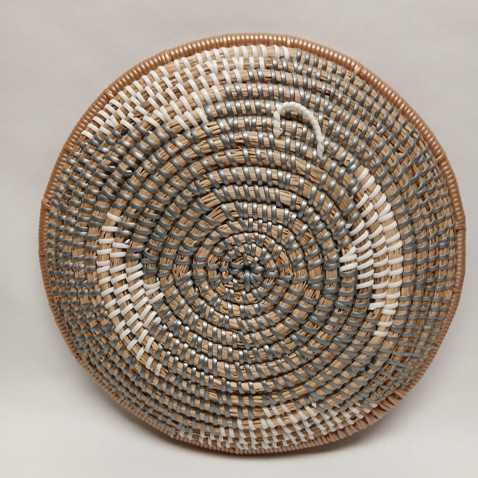 3 Piece Lot of Boho Round Wall Basket Decor, Seagrass Rattan Wicker Gallery Wall