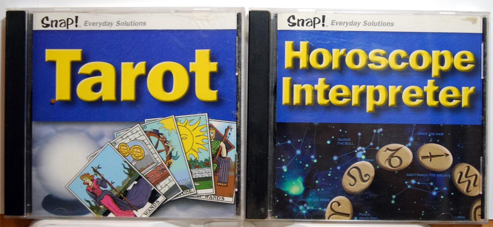 Lot of 2 - Snap! Tarot and Horoscope Interpreter PC Software - Win 95