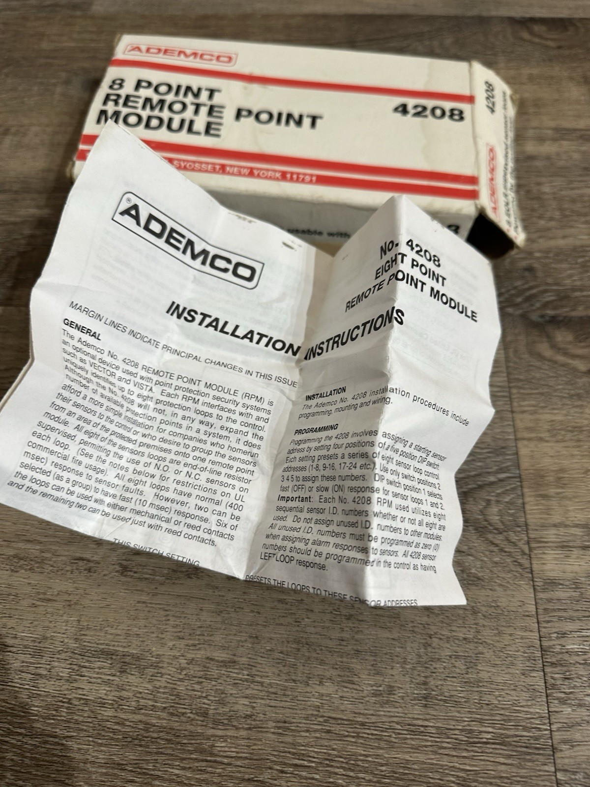 Ademco Universal 8 Point Remote Point Alarm Module 4208 Honeywell