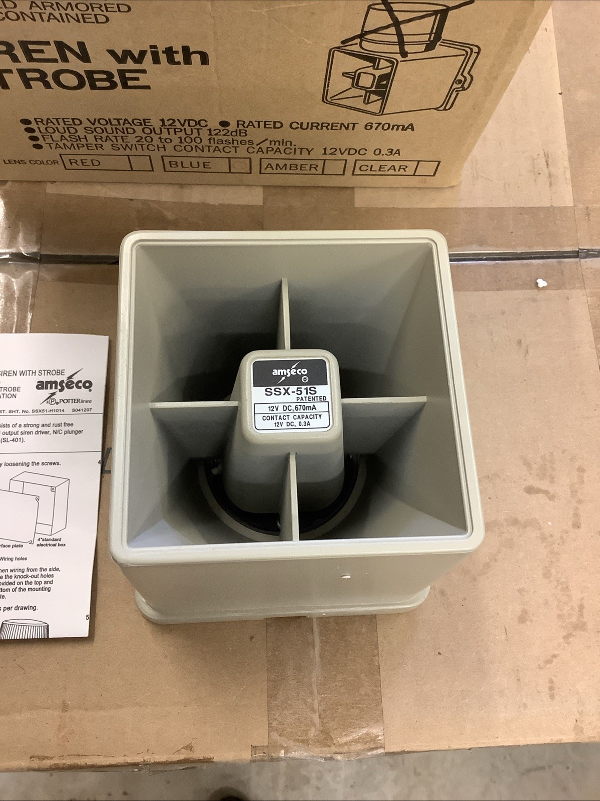 Amseco Armored Self-Contained Siren SSX-51S