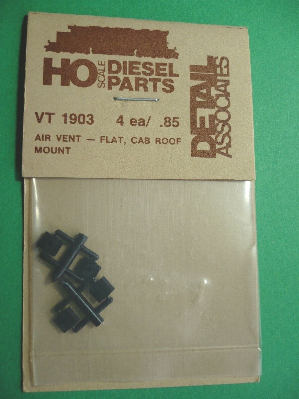 Detail Associates HO #1903 Air Vents -- Flat - Cab Roof Mount