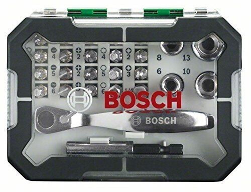 Bosch Screwdriver Bit and Ratchet Set, 26 Pieces