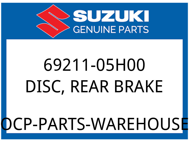 Suzuki OEM Part 69211-05H00 DISC,REAR BRAKE