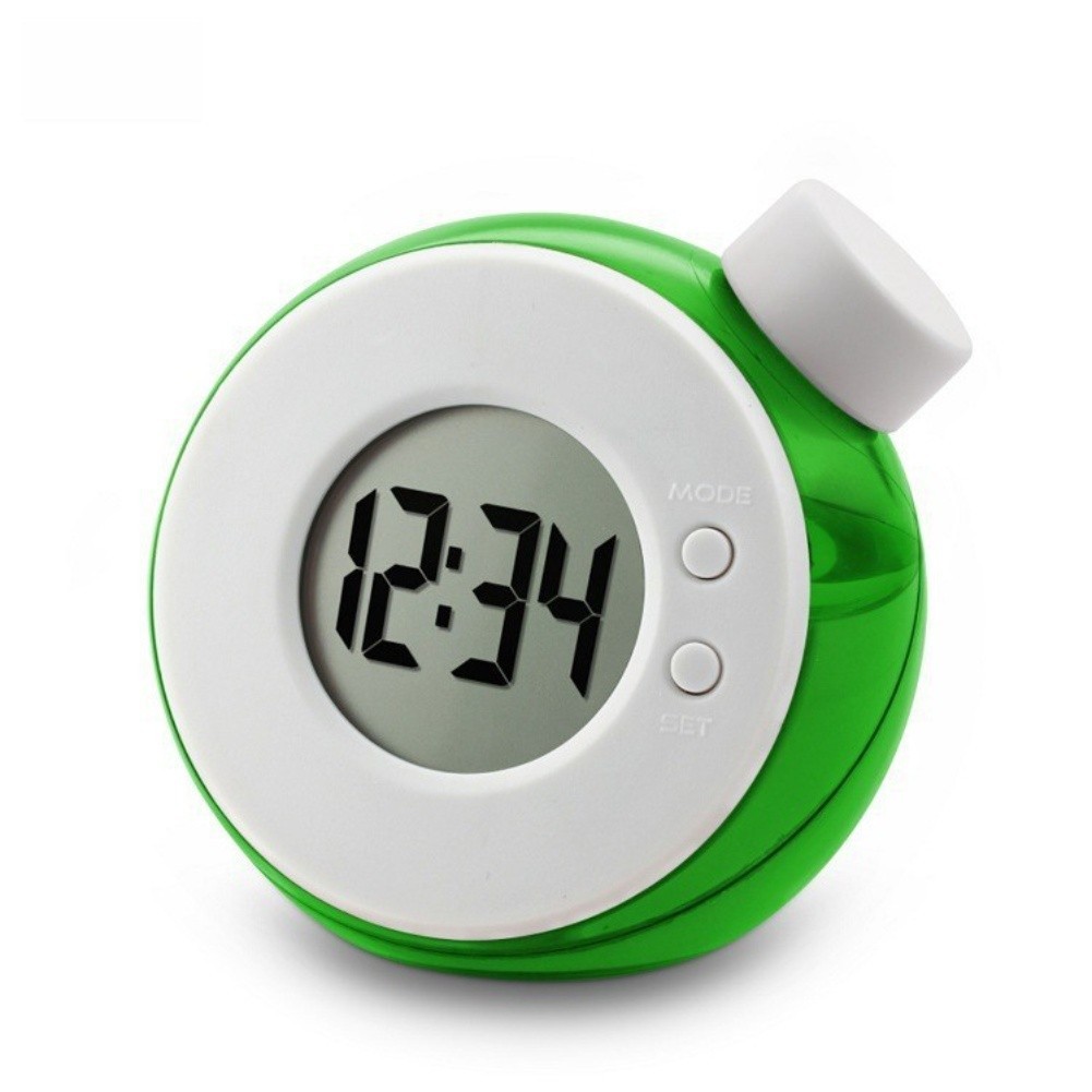 Water Powered Clock Water Activation Built-in Stopwatch Silent Operation