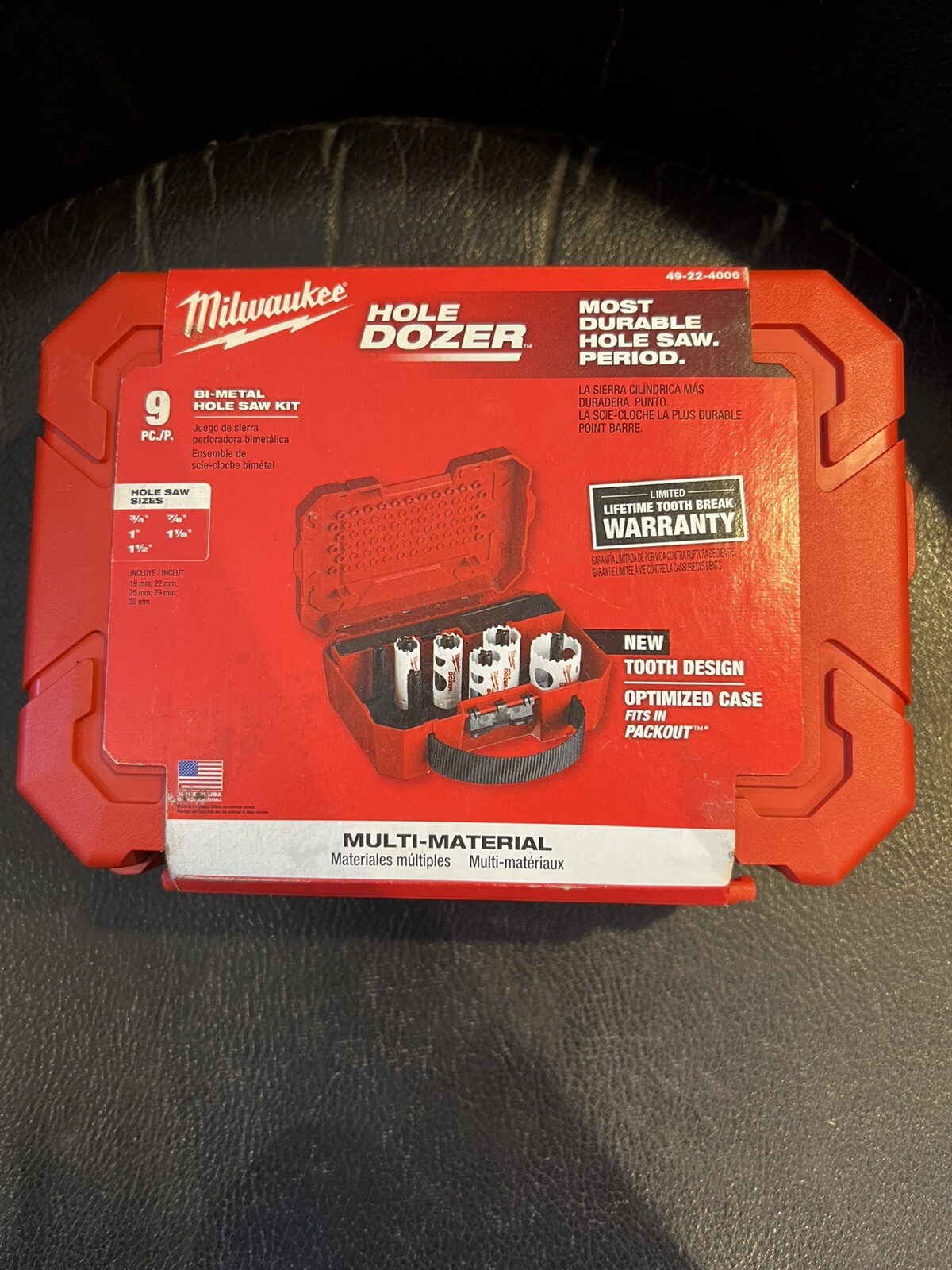 Milwaukee 49-22-4006 Multi-Purpose Hex Shank Hole Dozer Hole Saw Kit - 9pc