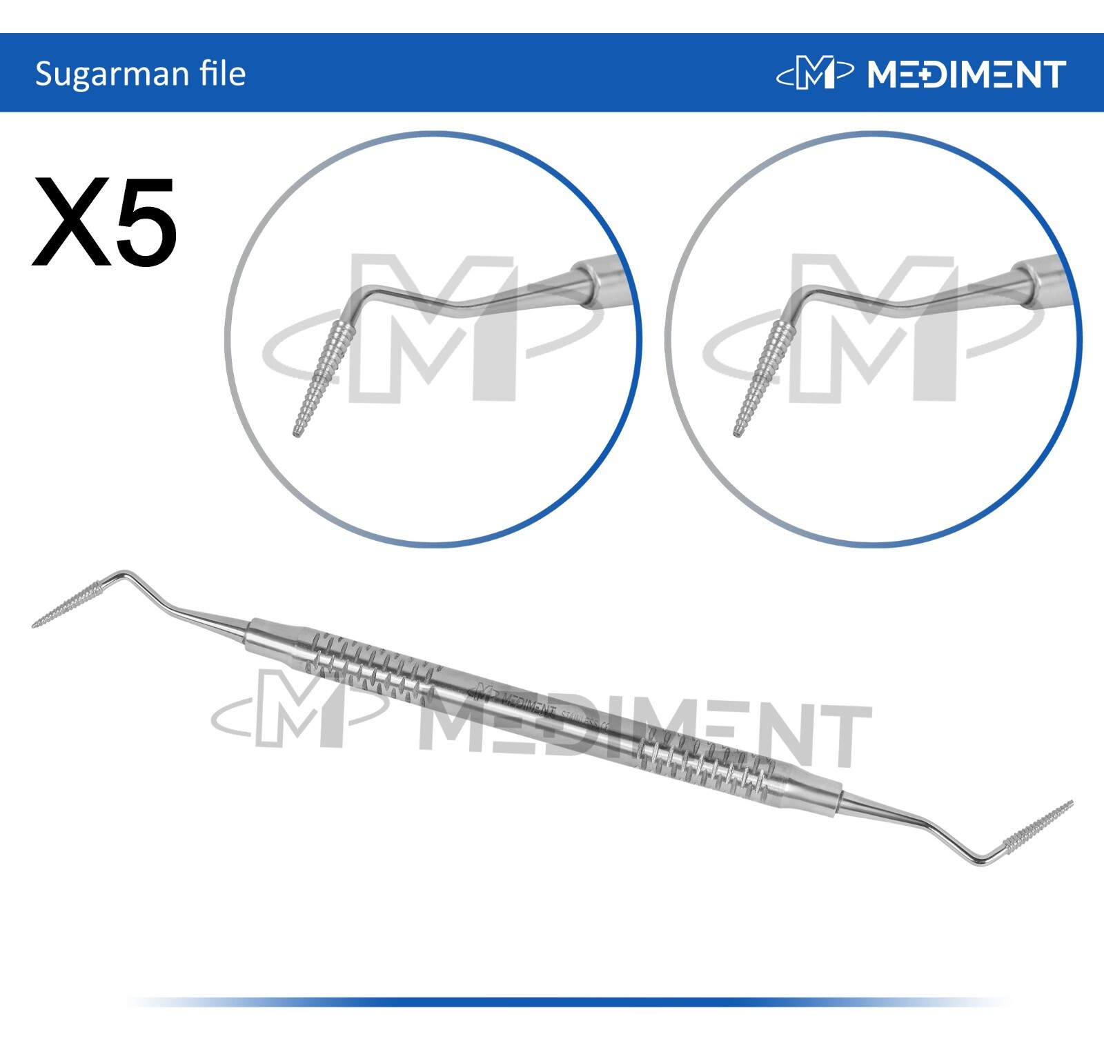 X 5 Dental Sugarman File Interproximal Bone Reduction Periodontal Surgery Tools