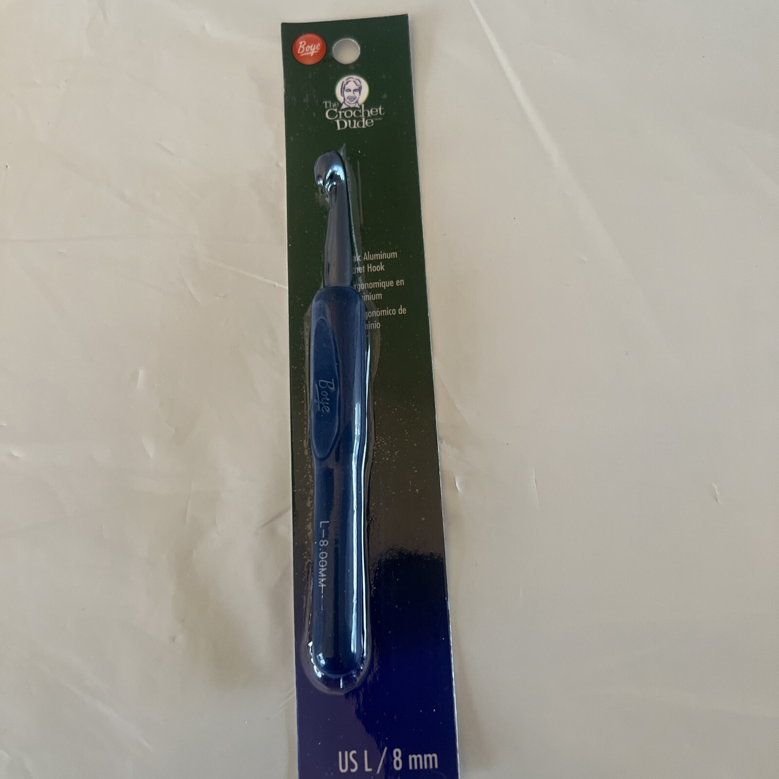 Boye Crochet Dude Ergonomic Aluminum Crochet Hook Size US L 8 mm - NEW!