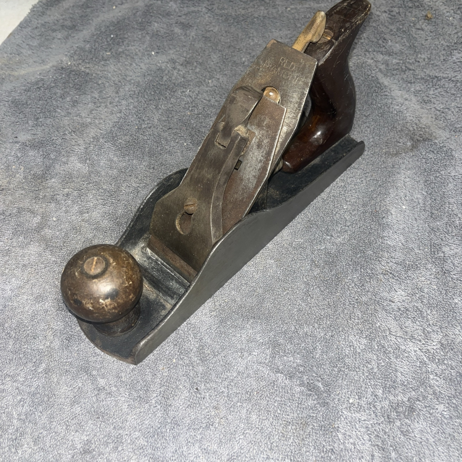 VINTAGE 10" Red Diamond flat bottom wood plane