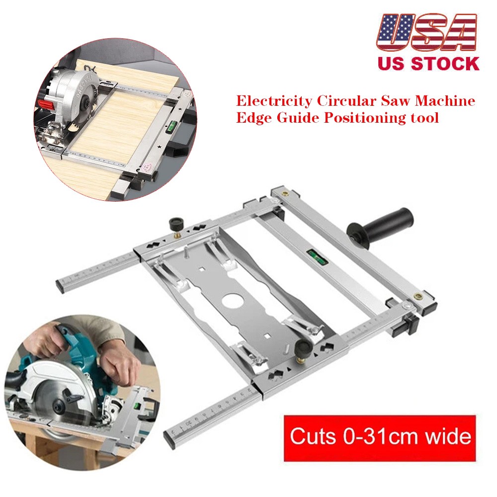 Cutting Machine Edge Guide Positioner 12.6 Inch Adjustable Circular Saw Guide US