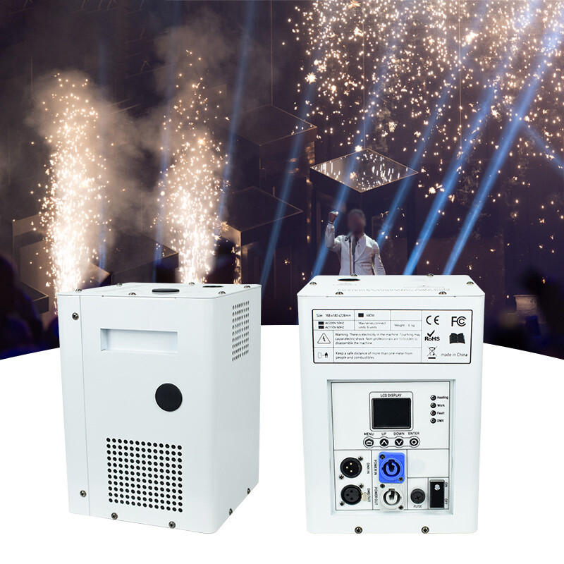 2PCS 750W Cold Spark Machine Wedding DJ Party Stage Effect Firework Machine