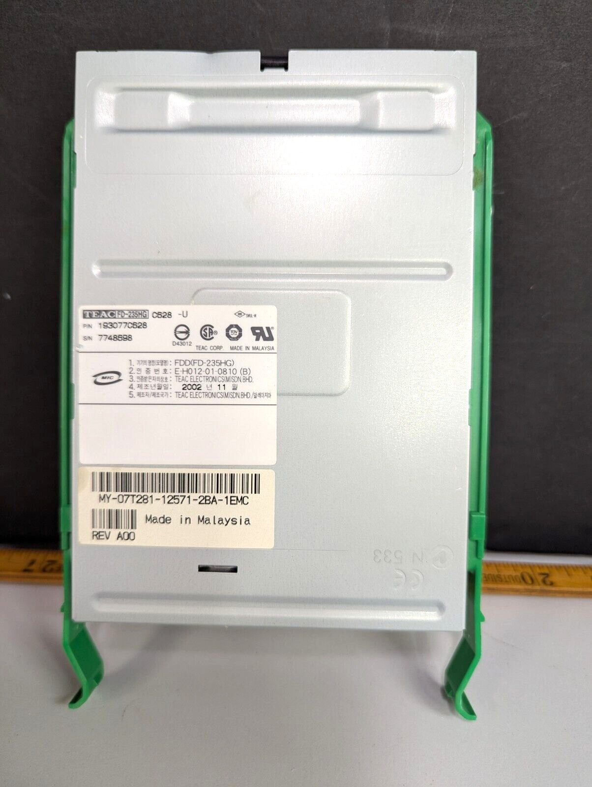 Dell TEAC FD-235HG 193077C6-28 3.5" 1.44 IDE Floppy Disk Drive no faceplate