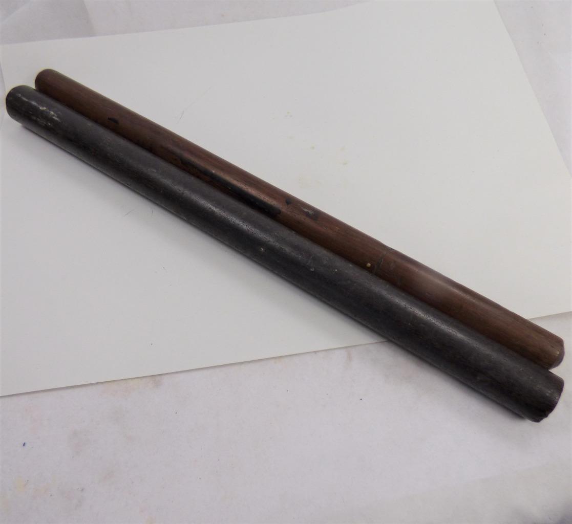 2 x solid draughtsmen rolling rules Antique TECHNICAL DRAWING INSTRUMENT Vintage