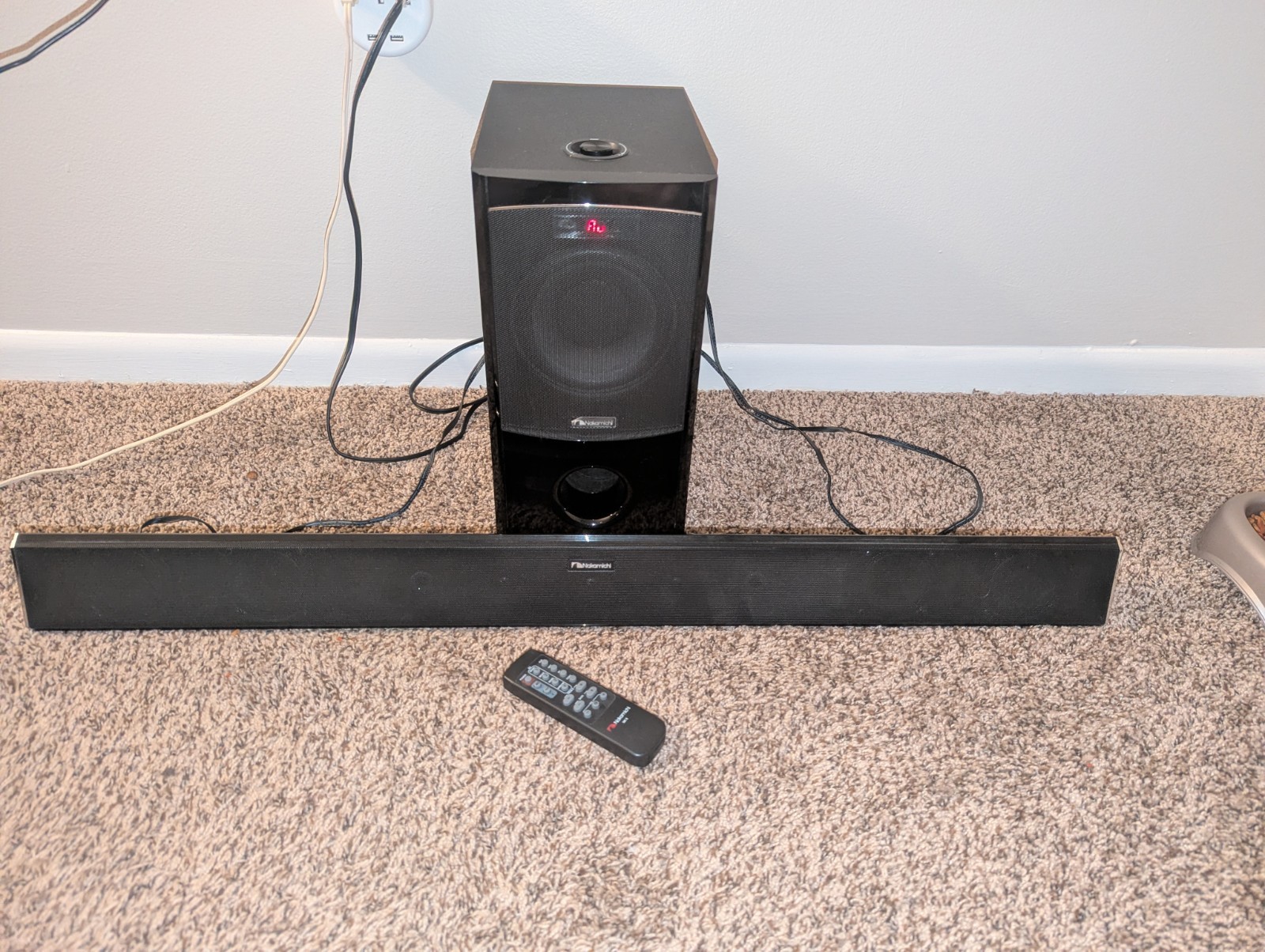 Nakamichi Black Home Theater Speaker System with Subwoofer and Remote