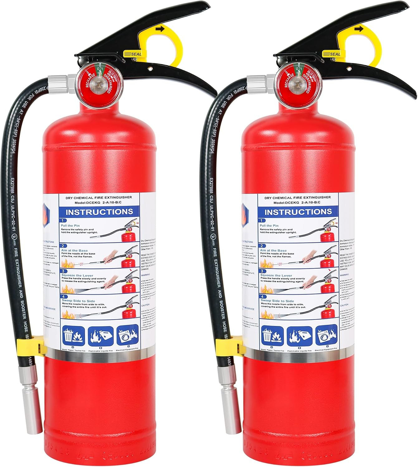 5 Lb ABC Dry Chemical Fire Extinguisher with Wall Mount, 2A:10B:C Rated | All-Me